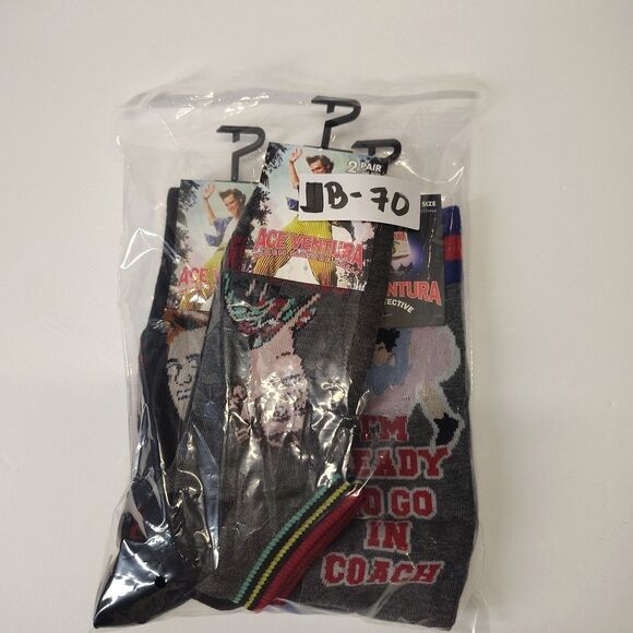 Ace Ventura Pet Detective 4 pair (2 Ankle/2 Crew) Novelty Mens Sz 6-12 Socks NWT - Picture 4 of 4